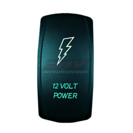 STVMotorsports 5 Pin Laser Automotive Rocker Switches On/Off LED Light 12V 20A - Interior Accessories for Car, Truck, UTV, ATV, Utility and Off-Road Vehicles (12 Volt Power, Green)