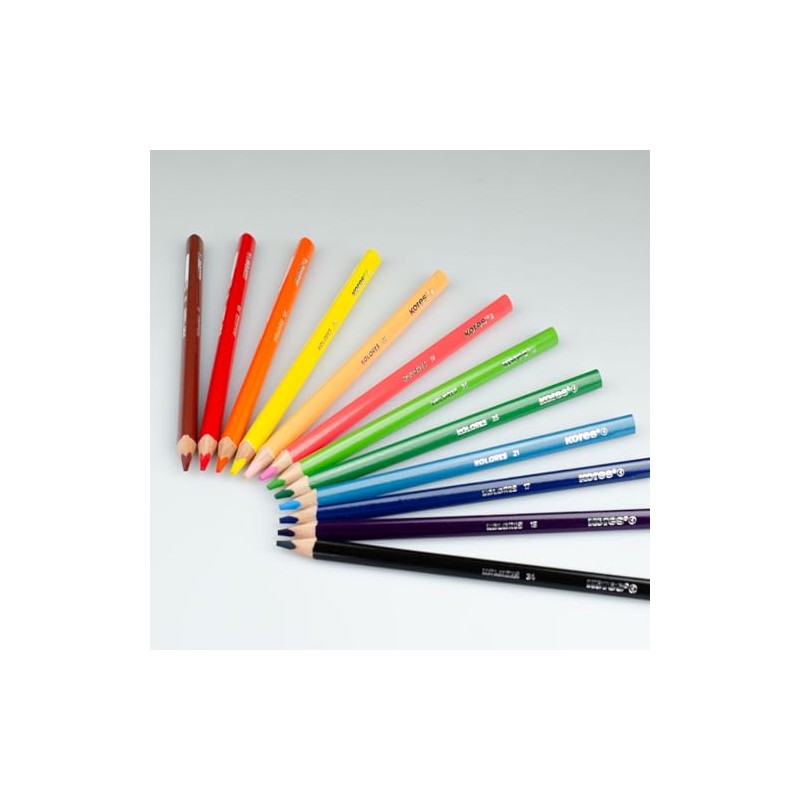 Kores Colores Triangulares Jumbo 5Mm Estuche C/12