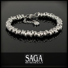SAGA GIOIELLI® Women's Bracelet Men's Bracelet Braided Steel Knots Stainless Steel