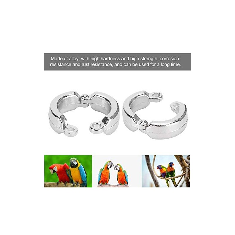 10Pcs Bird Foot Rings Metal Parrot Leg Ring Outdoor Fly