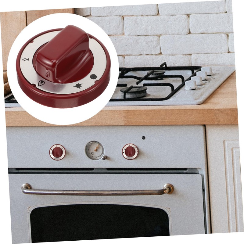 Toddmomy Red High Temperature Resistant Gas Stove Knob Replacement 2.75