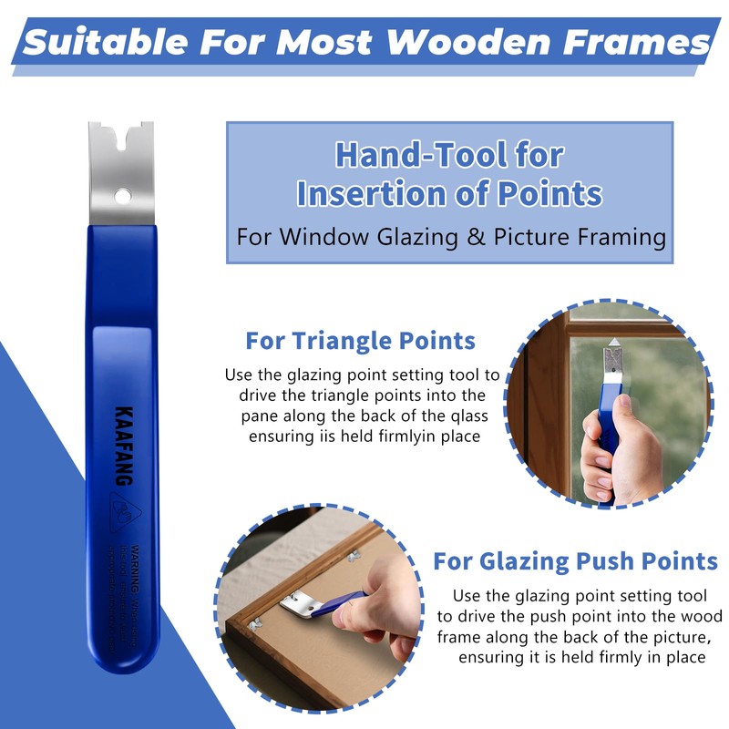Glazier Point Driver, Glazing Push Point Driver Tool with 120