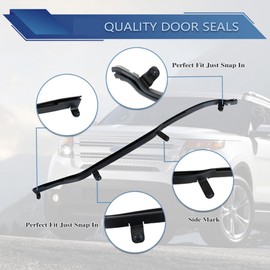 NLQR 1 Pair LH& RH Rear Door Front Weatherstrip Seal Compatible with Ford Explorer 2011-2019 Replace BB5Z7825324B BB5Z7825325B Left Driver and Right Passenger Side Weather Stripping Door Seal