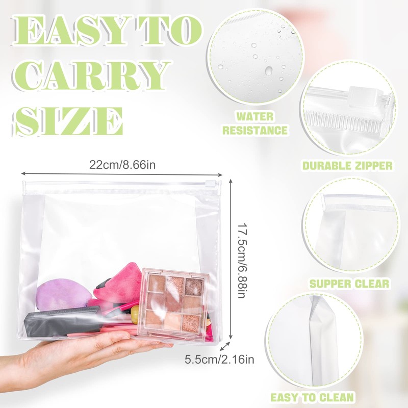 50 Pieces Mini Clear Makeup Bag Organizer Pouches Small PVC