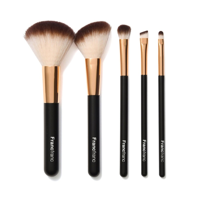 Francfranc Franc Tweed Makeup Brush Set, Black