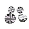 ATEX Black Union Jack Wheel Hub Center Cover Kit for