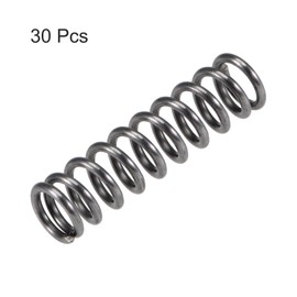 sourcing map Compressed Spring,8mm OD, 1.2mm Wire Size, 19.5mm Compressed Length, 30mm Free Length,55.9N Load Capacity - 65Mn,30pcs
