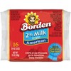 BORDEN CHEESE SLICES AMERICAN SINGLES REDUCED FAT 2% MILK 12 OZ PACK OF 3