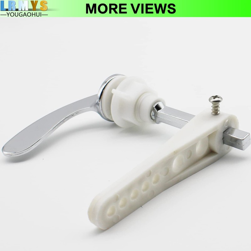 LRMYS Chrome Plated Replacement Toilet Tank Handle, Universal Fit Metal