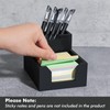 Kamehame Black Sticky Note Holder, Silicone Memo Holder with Pen