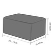 EBETA E Stool Cover Jacquard Cover Ottoman Footstool Cover (Denim