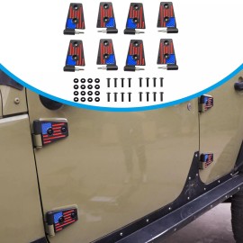 BESTAOO 8Pcs Black Replacement Side Door Hinge Kit For Jeep Wrangler JK JKU 2007-2018