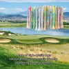 MUXSAM Golf Tees,2-3/4 inch Multiple Colours Wooden Golf Base,Natural Wooden