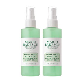 Mario Badescu Facial Spray with Aloe, Cucumber and Green Tea for All Skin Types | Face Mist that Hydrates & Invigorates | 4 Fl Oz(Pack of 2)