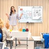 MaxGear Glass Whiteboard 36x24 Inches Wall Mounted, Magnetic White Board