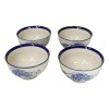 Pack Of 4 Blue Japanese Hokusai Great Wave Design Ceramic