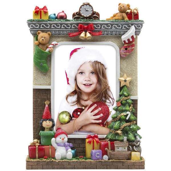 FINE PHOTO GIFTS 5" x 7" Light Up Christmas Resin
