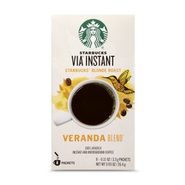 Starbucks VIA Instant Coffee Blonde Roast Packets — Veranda Blend — 1 box (8 packets)
