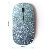 KawaiiMouse [ Optical 2.4G Wireless Mouse ] Glitter Silver Sparkling