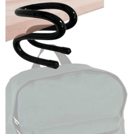AUXPhome Portable Bag Hook Hanger Clamp-On Backpack, Under Counter, One Step Installation - 10 lb. Capacity, Reduce Desk Clutter