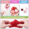 Big Strawberry Glow in The Dark Squishies, Sticky Fruit Squeeze,