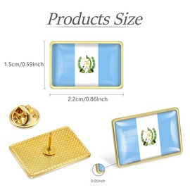 12/Pack Guatemala Flag Pins Bulk - Metal Guatemalan National Lapel Pin Souvenir Badge Travel Hat Brooch pin