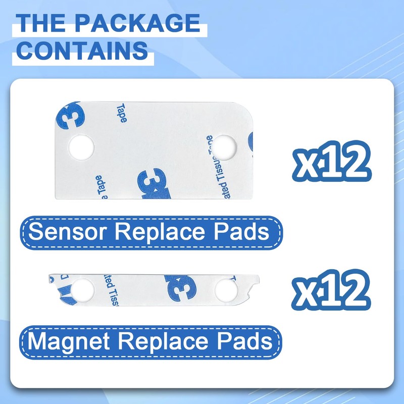 SECOPIN Replacement Adhesive Pads for Ring Alarm Contact Sensors Magnets