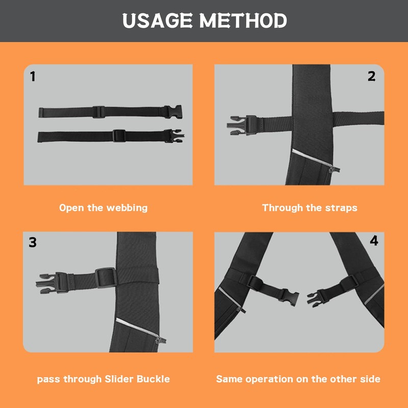 Backpack Chest Strap 2pcs Heavy Duty Adjustable Backpack Sternum Strap