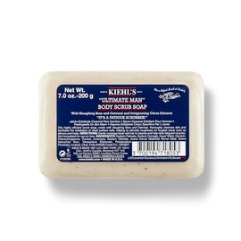 Kiehl's Ultimate Man Bodyscrub, Jabón Exfoliante en Barra Para Hombre, Energizante Para La Piel, Elimina las impurezas de la piel, Con Avena y Piedra Pómez, 200 gr