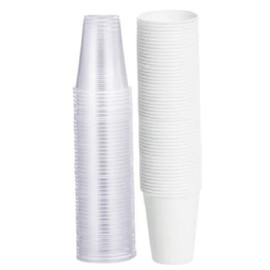 Unbranded 100 Clear Plastic Vending Cups Reusable / Disposable Drinking Cups 7oz