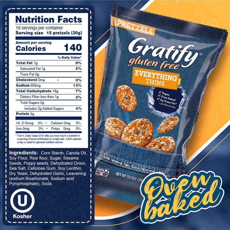 Osem Gratify Gluten Free Everything Thins - Gratify Gluten Free
