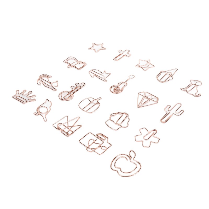 100Pcs Paper Clips Cute Look Note Clip Marking Document Organizing