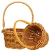 WHAMVOX Handmade Woven Baskets Set 2 Pieces Rattan Storage Baskets