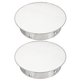 PATIKIL Chimney Hole Cap, 2 Pcs 180mm(7.1 Inch) Adjustable Round Stainless Steel Flue Hole Cover Stove Pipe Cap Pipe Cover for Kitchen Balcony Sewer, Silver Tone