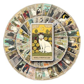 62 Pcs Tarot Stickers for Kids Teens Adults Boys Girls Gift,Stickers Pack for Laptop,Skateboard,Luggage,Car,Bike, Cup,Computer,Water Bottle Decor,Love Future Vinyl Waterproof Sticker Decals