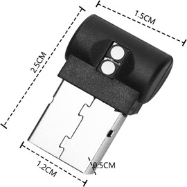 SIGANDG Pack of 4 USB LED Car Interior Ambient Light, Portable Mini LED Night Light [7 Colours Adjustable], Plug in USB Interface, Boot Ambient Light Set