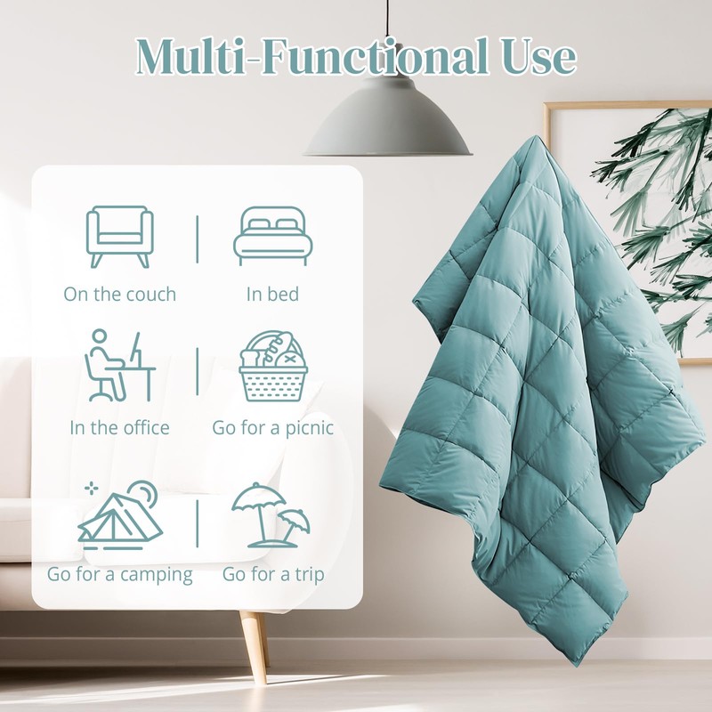 Peace nest Down Throw Blankets for Couch 50x70 Down Blanket