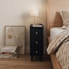 COVLON Narrow Nightstand with 3 Drawers, Fully Assembled Slim Bedside