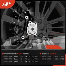 A-Premium Steering Knuckle Compatible with Nissan Sentra 1991 1992 1993 1994 1.6L, Front Left Driver