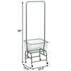 ALIMORDEN Laundry Cart with Clothes Rack, Rolling Laundry Butler with