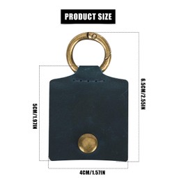 XIHIRCD Leather Keychain Ring Holder, Portable Travel Ring Holder Jewelry Travel Pouch Ring Pouch Wedding Travel Ring Case Small Jewelry Pouch for Gym Workout Trip (Blue)