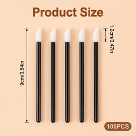 Stalora 100 pennelli usa e getta per labbra, applicatore per rossetto, lucidalabbra, pennelli per il trucco, accessori per estensione delle ciglia e PMU, bastoncini per la pulizia, spatola cosmetica