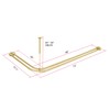 Utopia Alley Rustproof Wall Mounted Aluminum Double L Shaped Shower