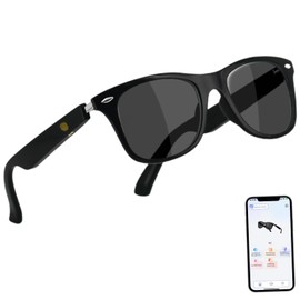 Smart Glasses for AI Translator, Open Ear Design, Simultaneous Interpretation Wireless Bluetooth Translation Glasses, Voice Control Sunglasses for Unisex, Suitable for Business and Traveling