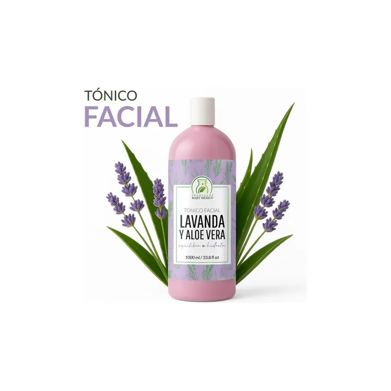 Tónico lavanda & aloe vera 1 L, hidrata y relaja
