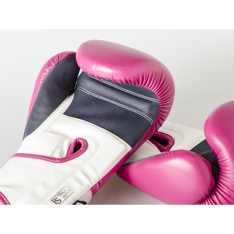 Paffen Sport «FIT» Boxing Gloves for Training, Pink/White, 8UZ