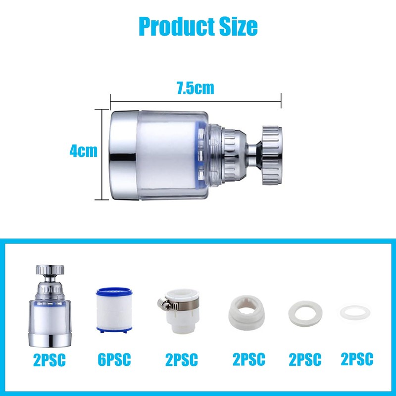 Pack of 2 Water Filter Tap, Water Tap Filter for