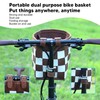 Felt Bicycle Basket Felt Cloth Foldable Detachable Brown and White
