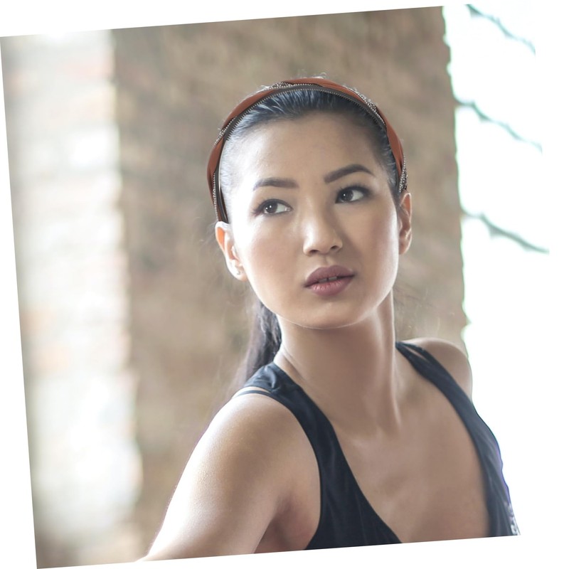 BIUDECO 2pcs Knotted Rhinestone Embellished Headbands Non Slip Beaded Hair