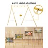 Yruzqne Gold Easel Stand for Wedding Signs with Adjustable Chain,